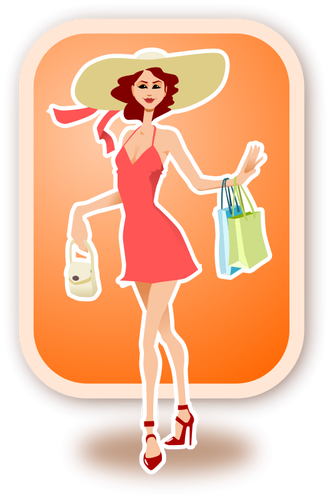 Shopping Woman Clipart