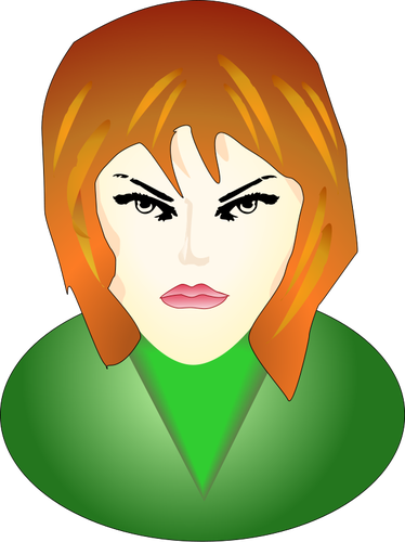 Face Of Angry Woman Clipart