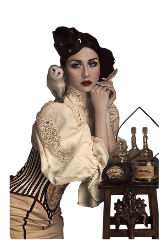 February Woman Steampunk 18 Animal Others Clipart