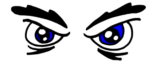 Angry Woman'S Eyes Clipart