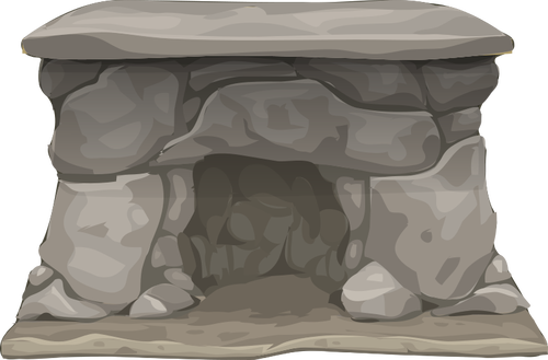 Stone Fireplace Clipart
