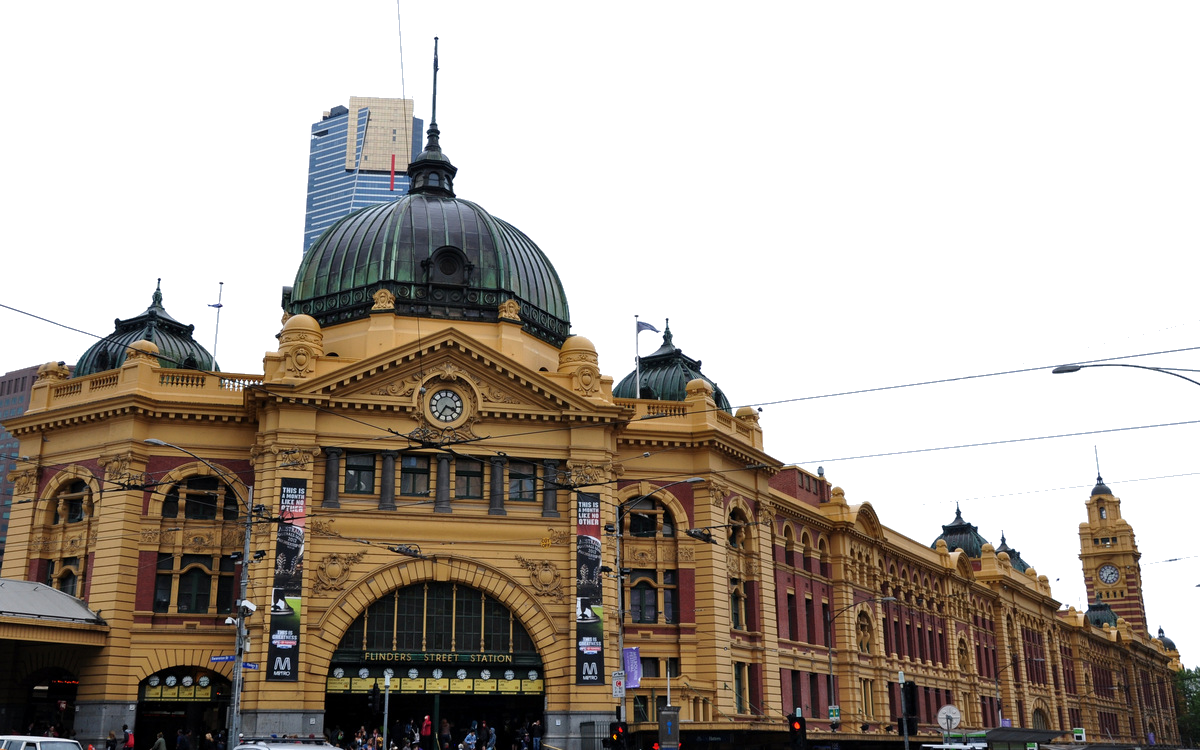 Building City Australia Golden Swanston Yellow Melbourne Clipart